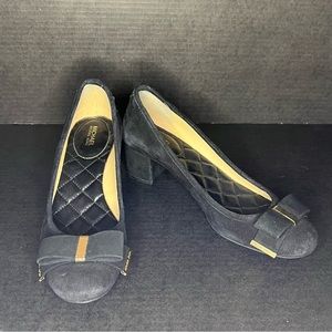 Michael Kors black suede heels